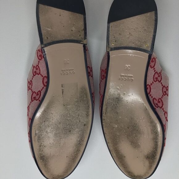 Gucci Princetown Horsebit Mule – Red Hearts Canvas EU 36 - Picture 14 of 17